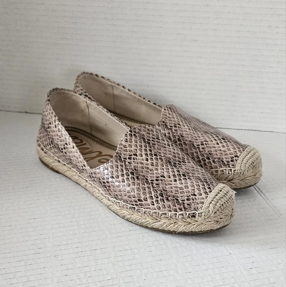 Sam‎ Edelman snake skin pattern espadrilles size 6.5